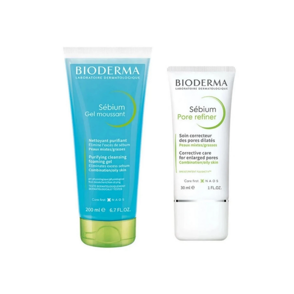 Bioderma Sebium Foaming Gel & Pore Refiner Set