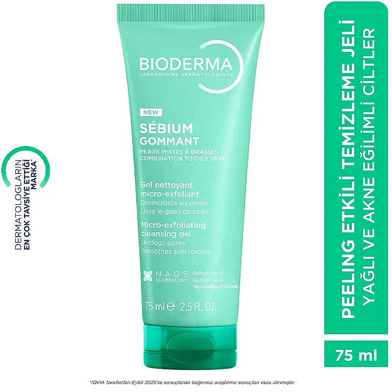 Bioderma Sebium Gommant Micro-Exfoliating Gel Cleanser 75ml