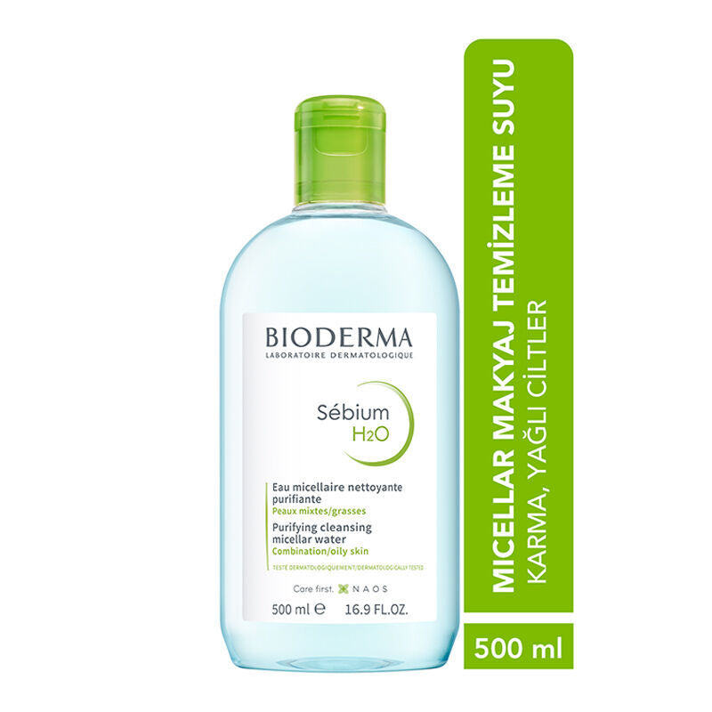 Bioderma Sebium H2O Micellar Water Purifying Cleanser 500 ml