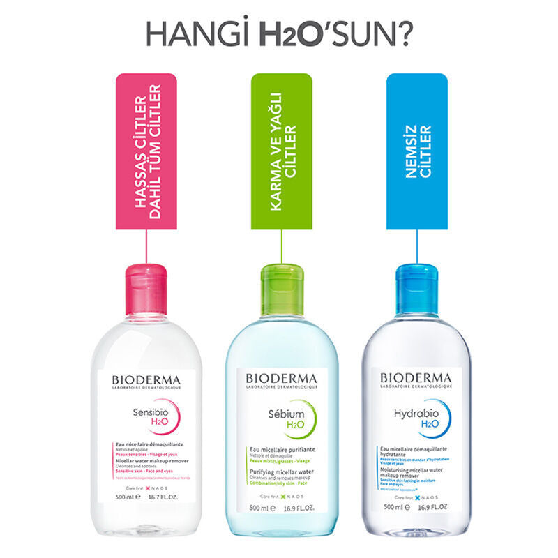 Bioderma Sebium H2O Micellar Water Purifying Cleanser 500 ml