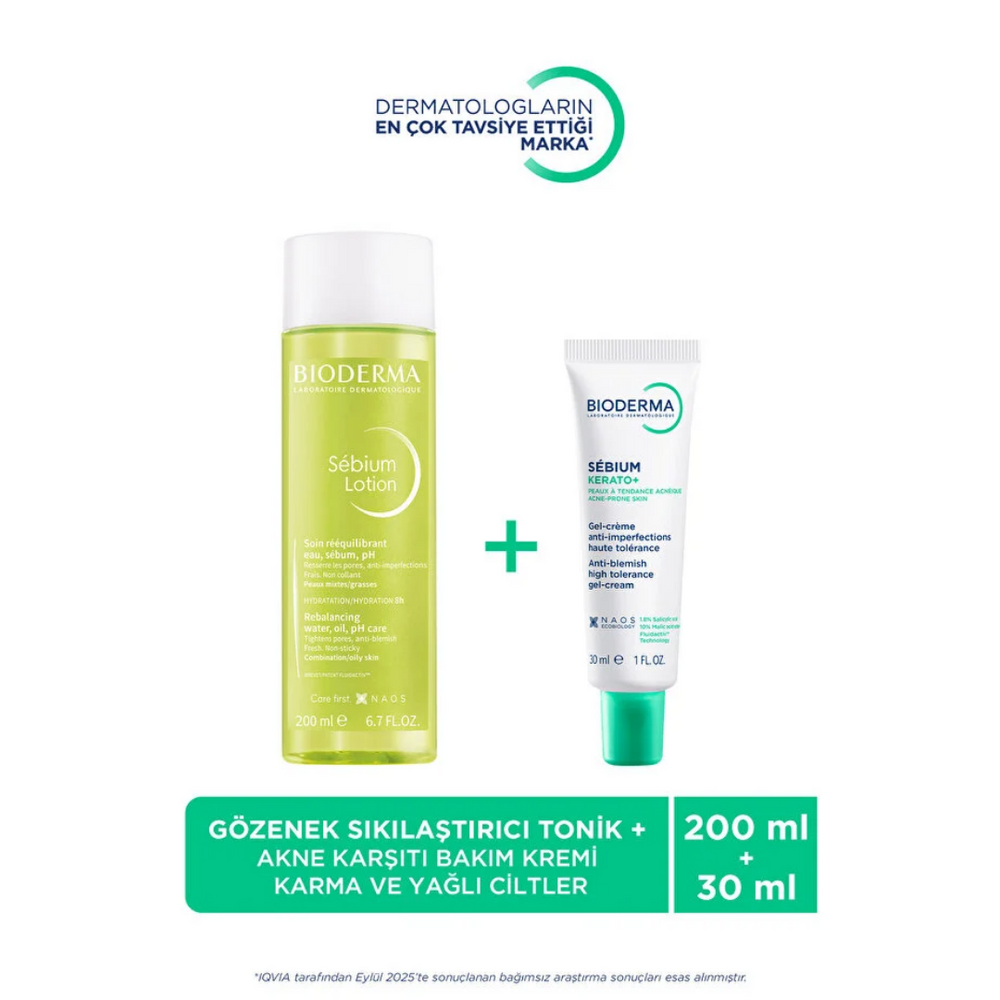Bioderma Sebium Kerato Gel Cream & Pore Tightening Toner Set