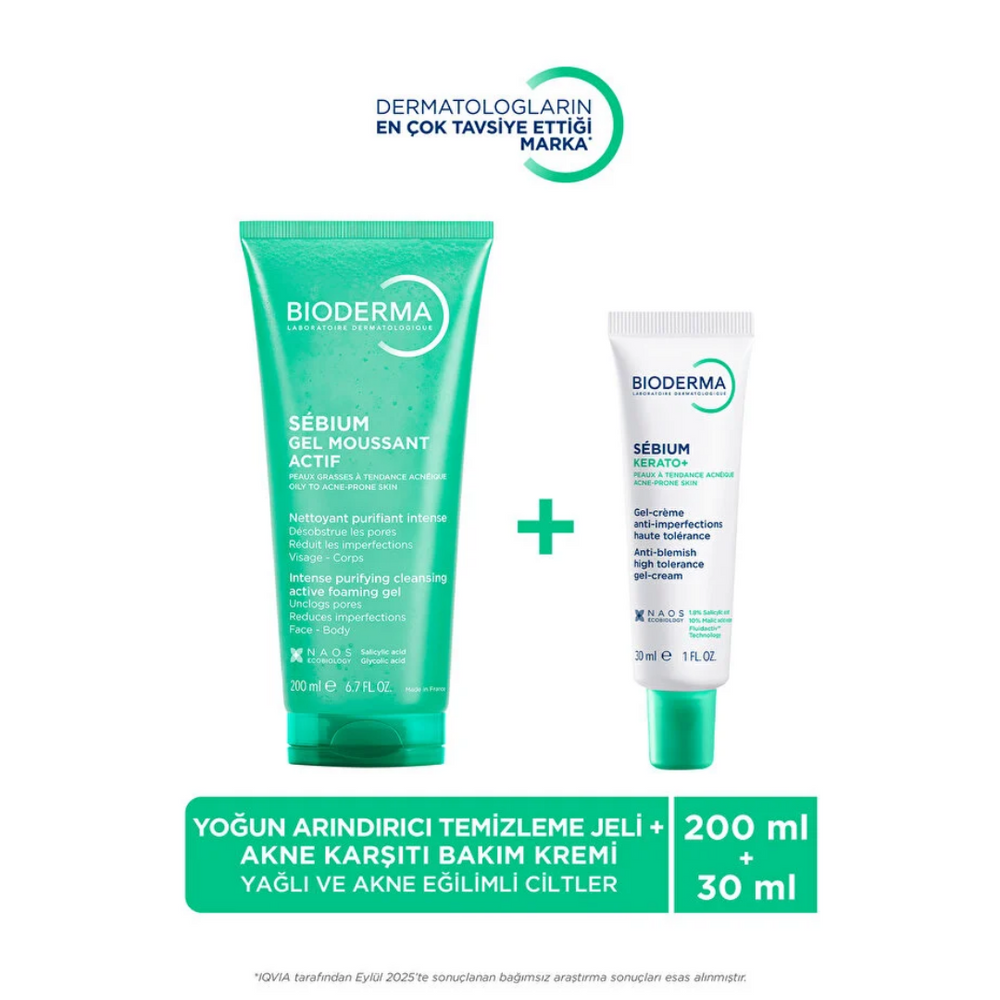 Bioderma Sebium Purifying Gel & Kerato+ Cream Set
