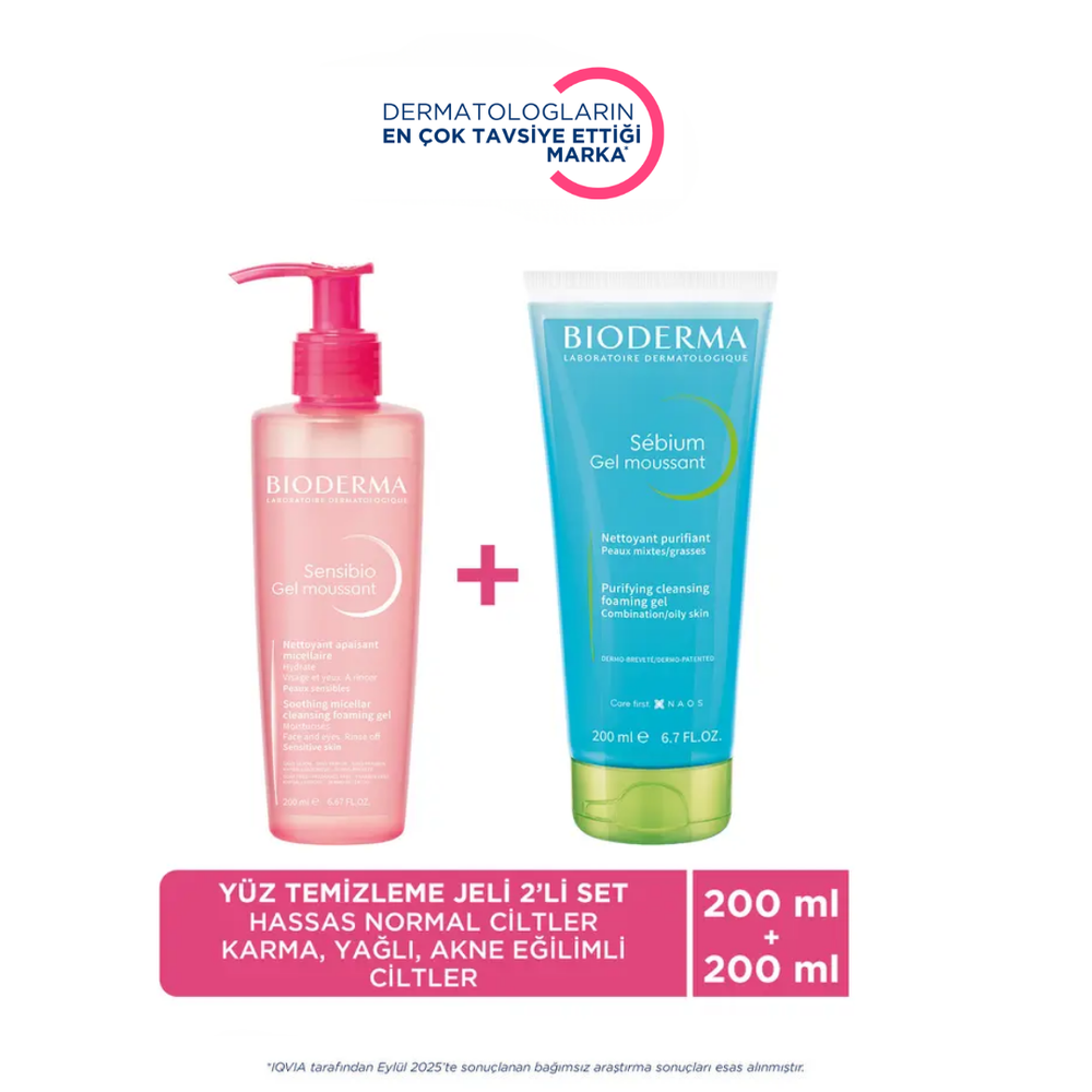 Bioderma Sensibio & Sebium Cleansing Gel Duo Set 2x200ml