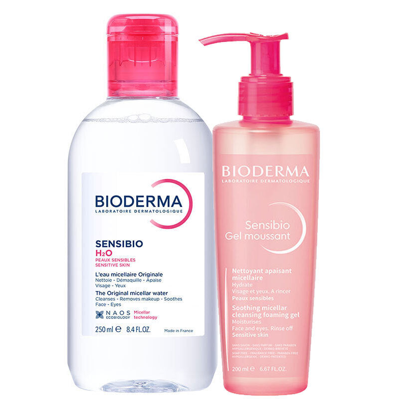 Bioderma Sensibio H2O Micellar Water 250ml + Sensibio Foaming Gel 200ml Set