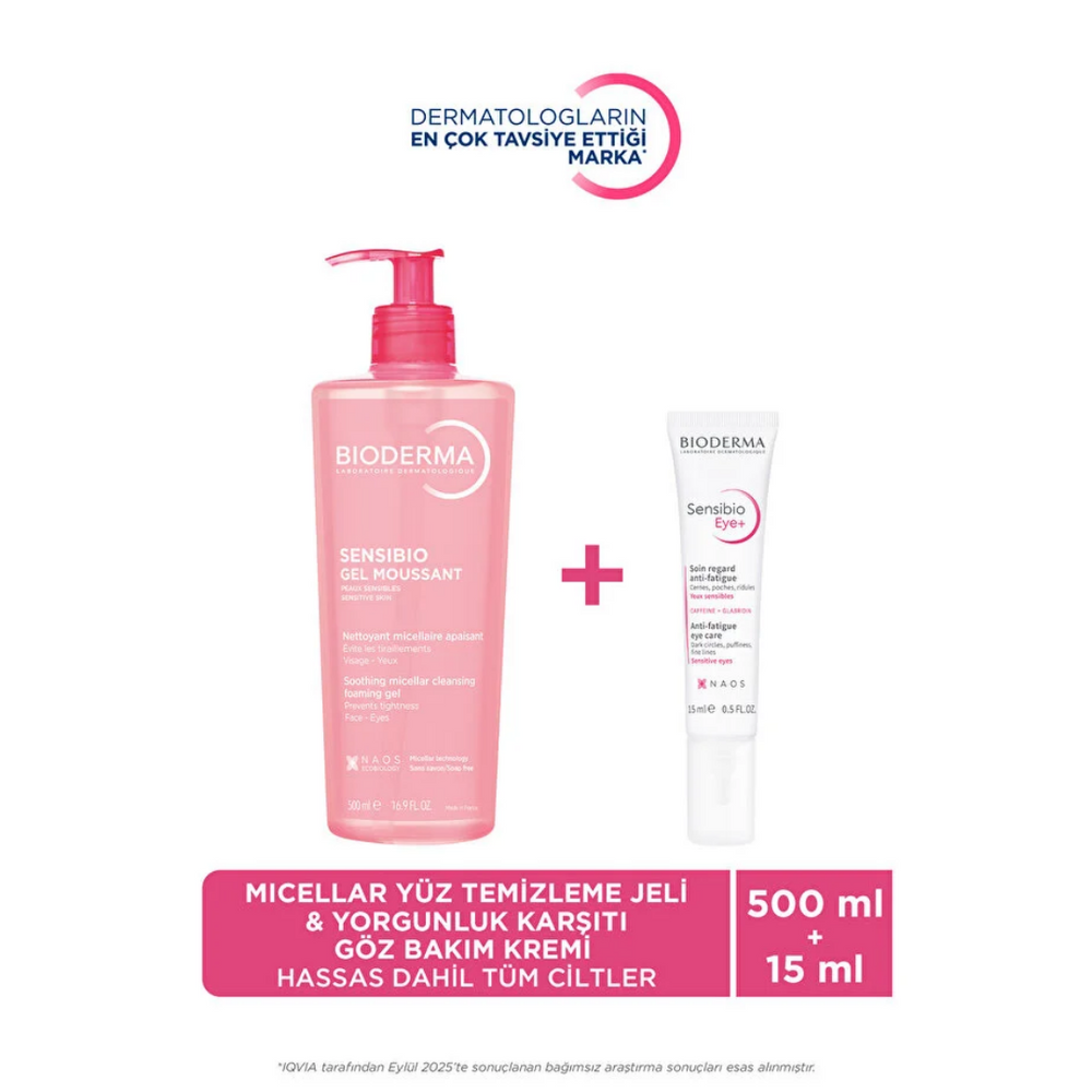 Bioderma Sensibio Foaming Gel & Eye Contour Gel Set