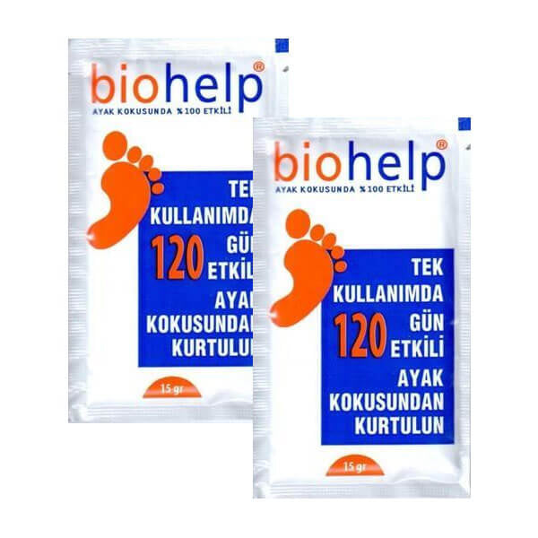 Biohelp Foot Powder Odor &amp; Moisture Control 15 g x 2