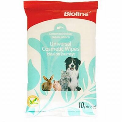 Bioline Pet Grooming Wipes for Cats and Dogs 10 Count