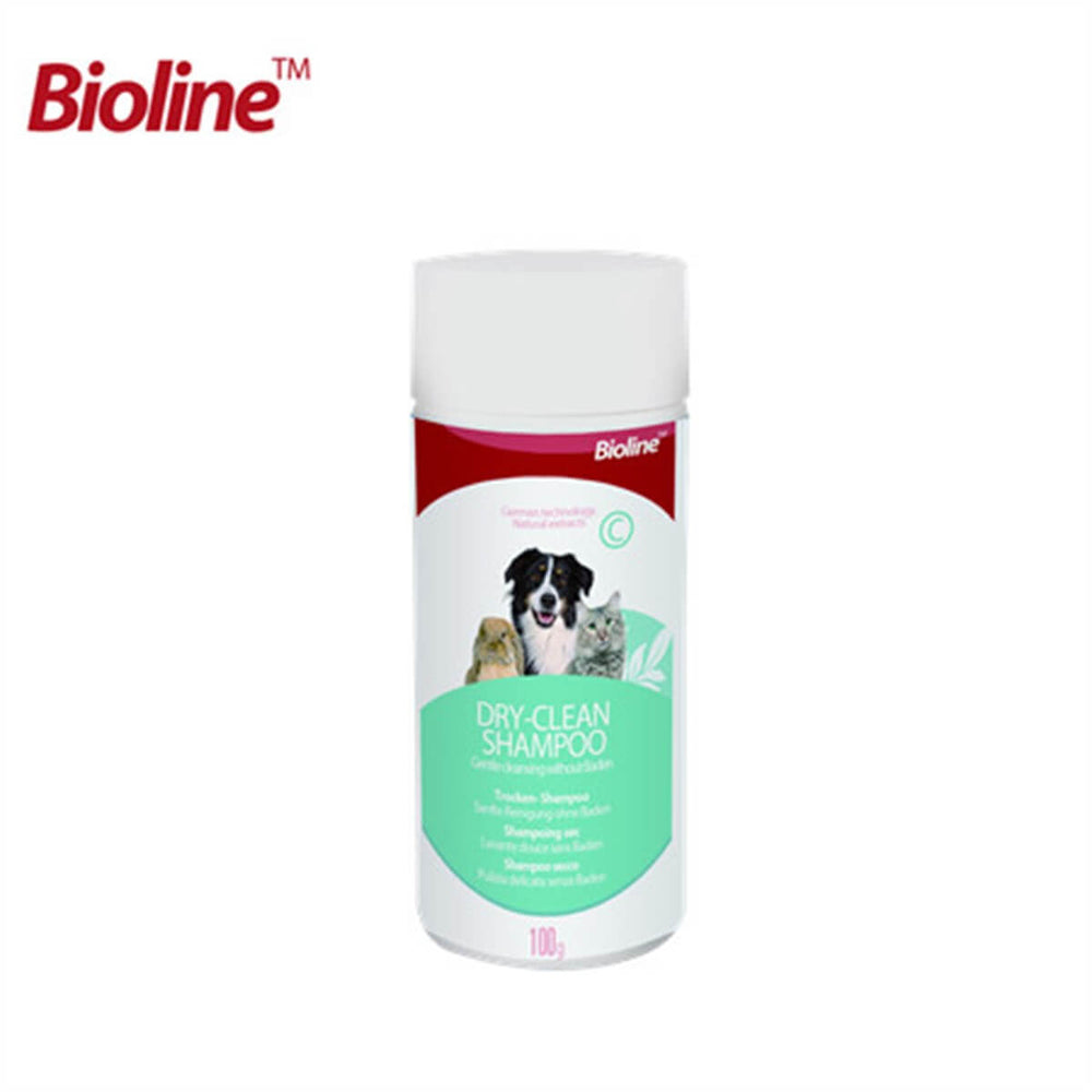 Biovet Bioline Dry Powder Shampoo for Cats and Dogs 100g