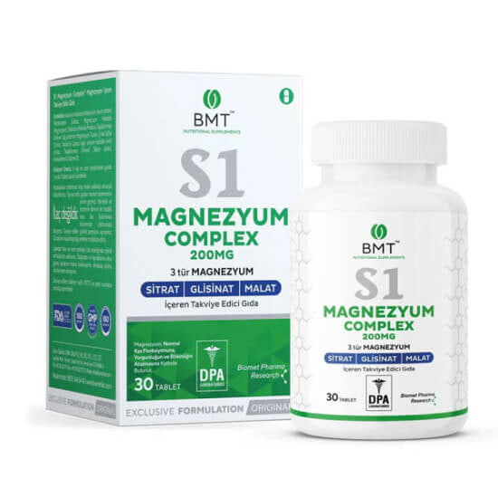 Biomet S1 Magnesium Complex Citrate Malate Glycinate 30 Tablets