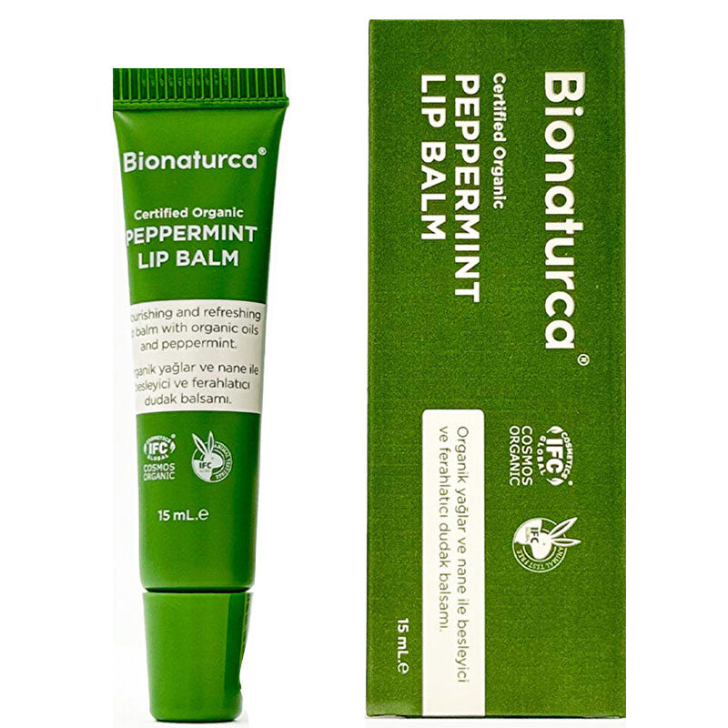 Bionaturca Organic Peppermint Lip Balm for Refreshing Moisture 15 ml