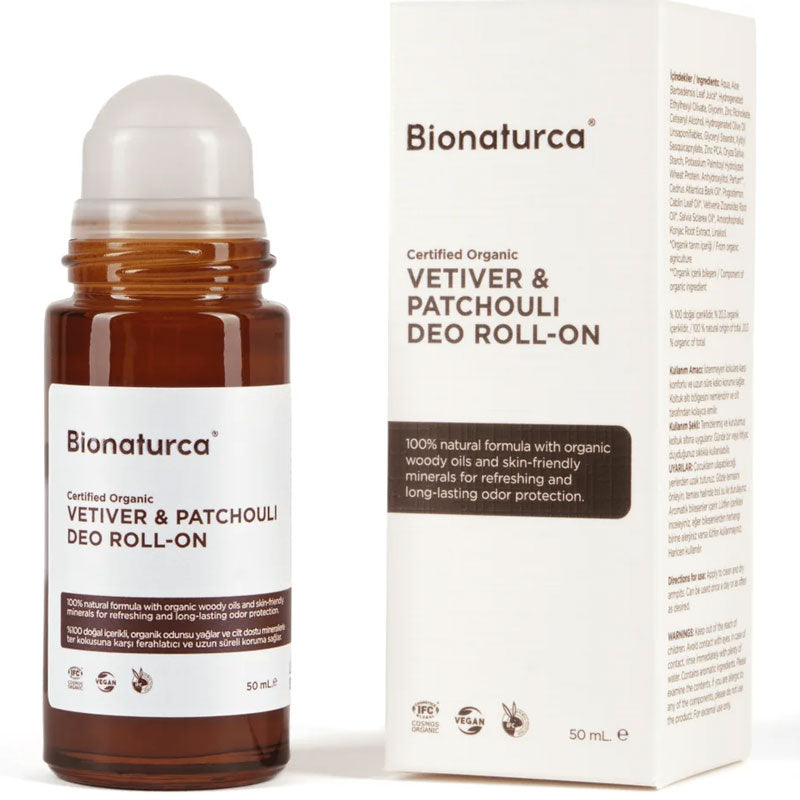 Bionaturca Vetiver & Patchouli Organic Roll-On Deodorant 50 ml