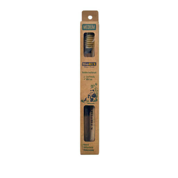 BioRLX Bamboo Toothbrush Medium Bristles Eco-Friendly 1 Count