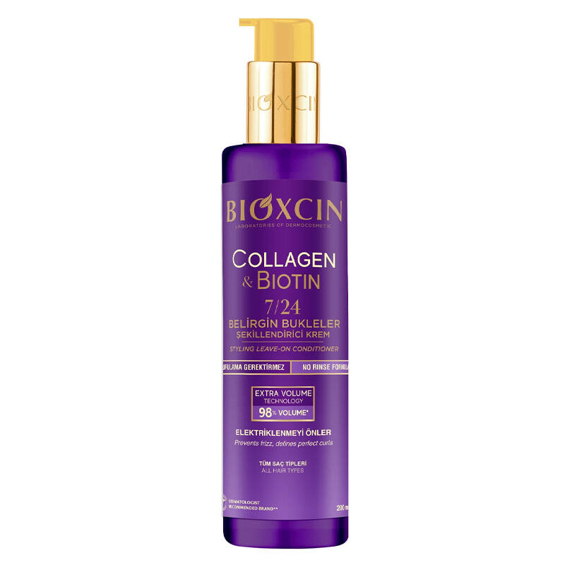 Bioxcin Collagen &amp; Biotin Curly Hair Styling Cream 200 ml