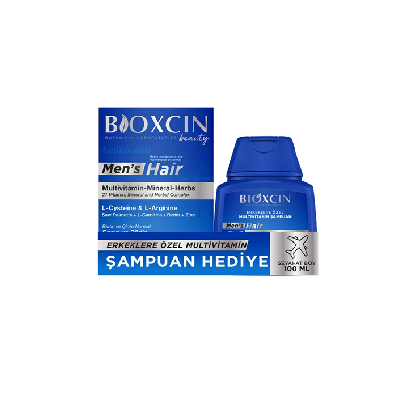 Bioxcin Men's Hair Care Set with 30 Tablets &amp; 100ml Shampoo