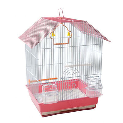Birdlife Dual Door Bird Cage Pink for Small Birds 34.5x28x46 cm