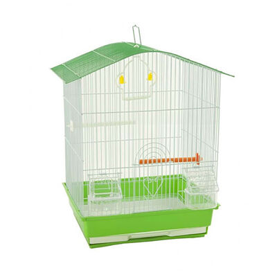 Birdlife Double Door Bird Cage Green 34.5x28x46 cm