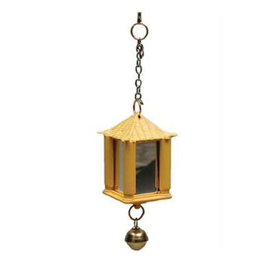 Birdlife Lantern Bird Mirror with Bell for Mental Stimulation