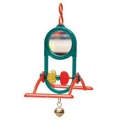 Birdlife Bird Mirror with Bell and Perch Interactive Toy