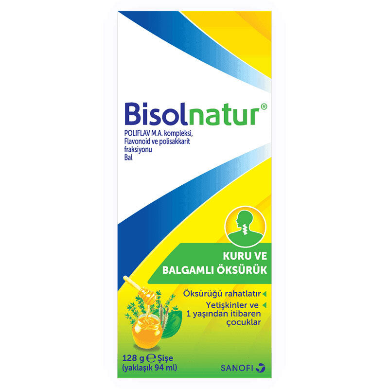 Bisolnatur Herbal Syrup with Honey &amp; Fruit Flavors 128g