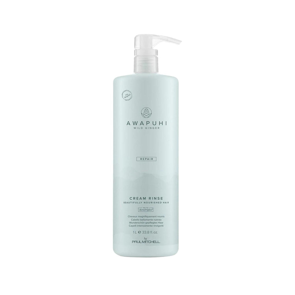 Paul Mitchell Awapuhi Wild Ginger Repair Cream Rinse 1000ml - Moisturizing Hair Care for Damaged Hair Paul Mitchell Awapuhi Wild Ginger Repair Cream Rinse 1000ml Paul Mitchell Awapuhi Wild Ginger Repair Cream Rinse, hair repair cream rinse, moisturizing hair care product, Awapuhi and Wild Ginger hair treatment, large capacity hair care, hair care for damaged hair, professional hair care products, natural hair care ingredients