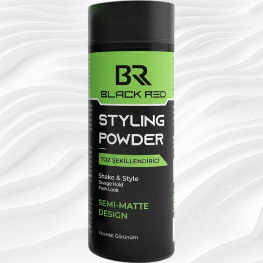 Black Red Styling Powder Semi-Matte Volumizing Wax 20g
