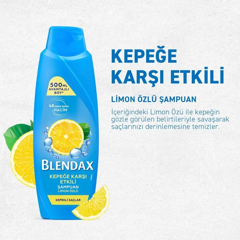 Blendax Lemon Anti-Dandruff Shampoo for Flake-Free Hair 500ml