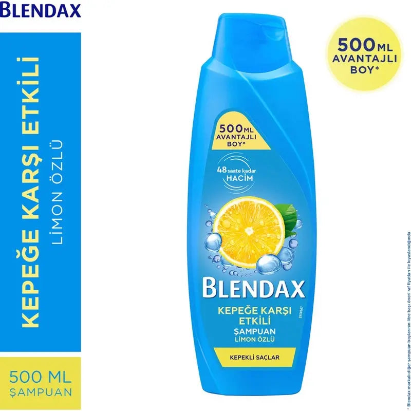 Blendax Lemon Anti-Dandruff Shampoo for Flake-Free Hair 500ml