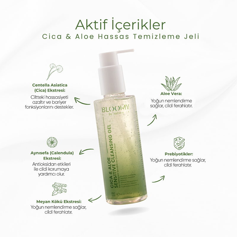Bloomy By Nature Cica & Aloe Gentle Cleansing Gel 200 ml