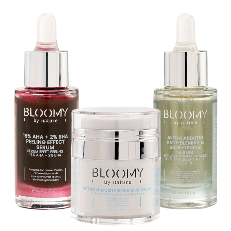 Bloomy By Nature Skin Tone Evening Set for Brightening 3-Piece Kit
