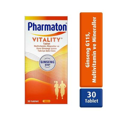 pharmaton vitality multivitamin tablets, pharmaton vitality packaging, pharmaton vitality tablets on a surface Pharmaton Vitality Multivitamin - Ginseng & Nutrients | 30 Tablets Pharmaton Vitality Multi-Vitamin Tablets | 30 Count pharmaton, multivitamin, ginseng, vitamins, health-supplement, energy-boost, adults, seniors, students, ai-generated