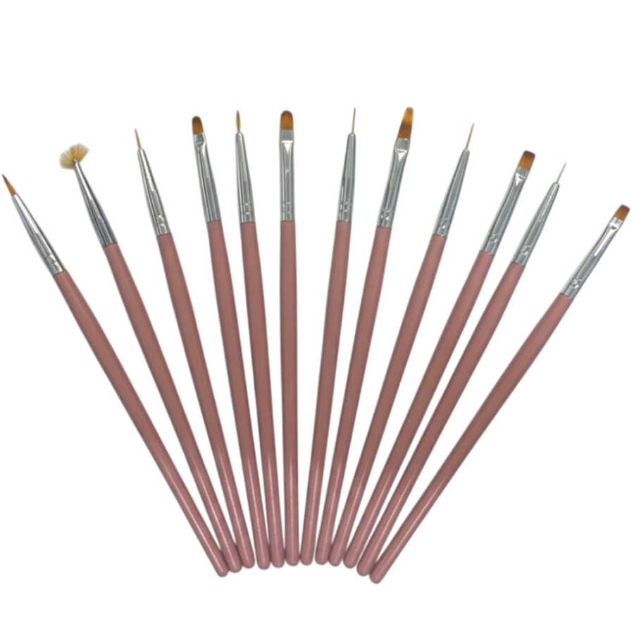 Borthe Gel Nail Brush Set with Cylinder Case 453