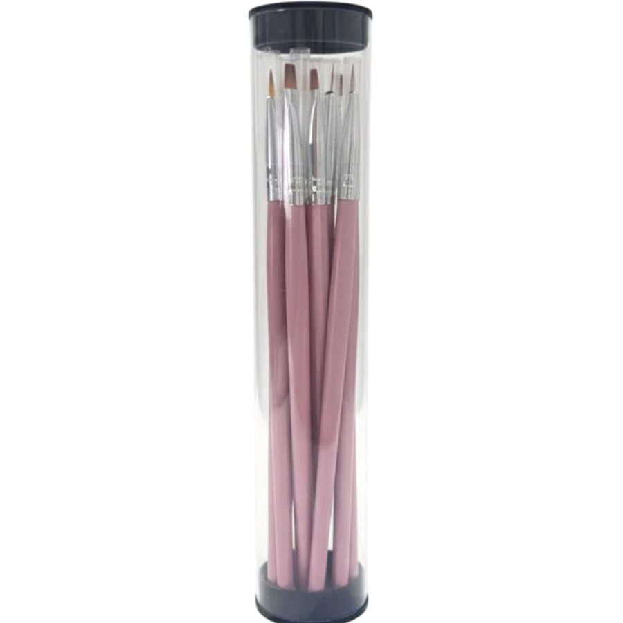 Borthe Gel Nail Brush Set with Cylinder Case 453