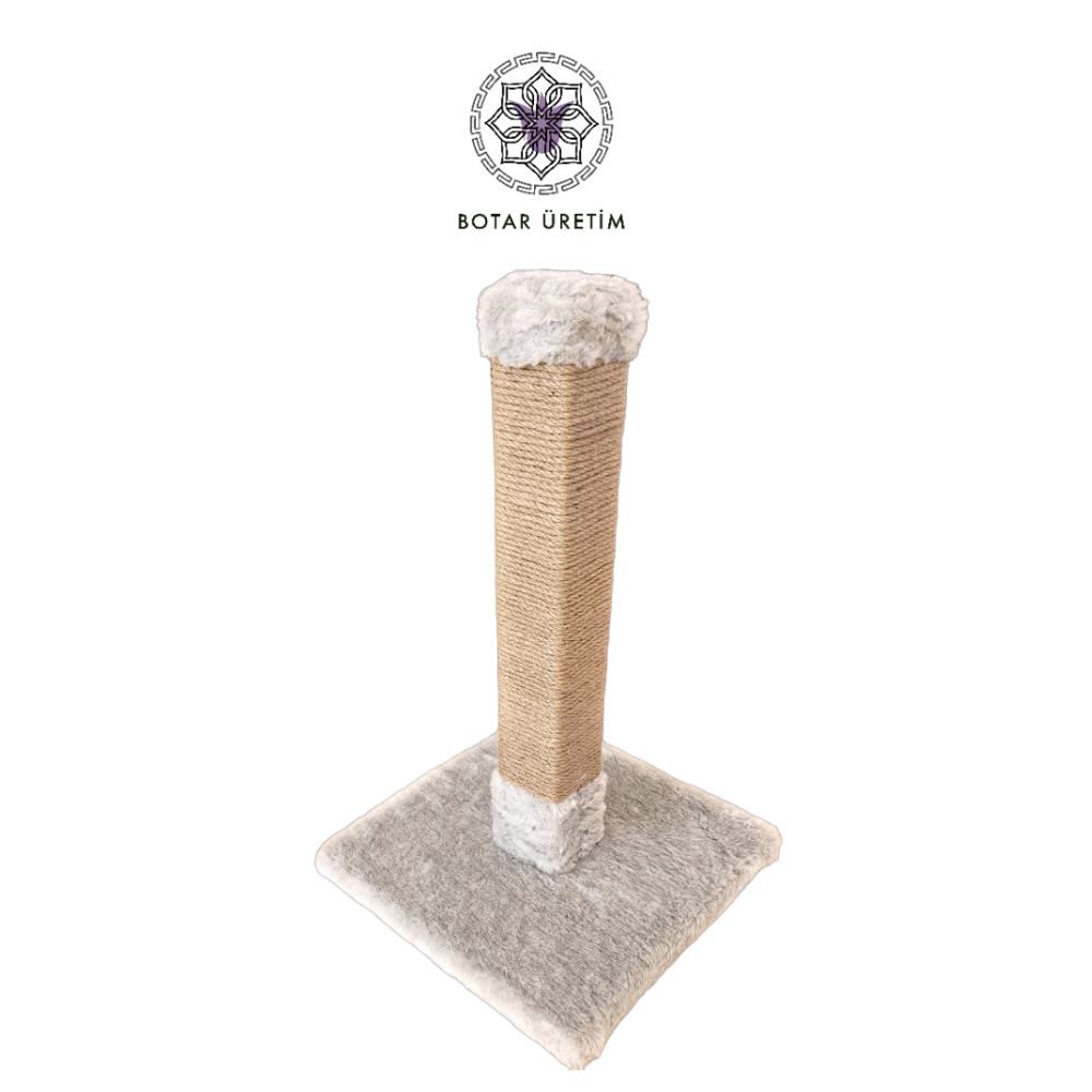 Botar Square Cat Scratching Post Durable Jute Surface 60 cm
