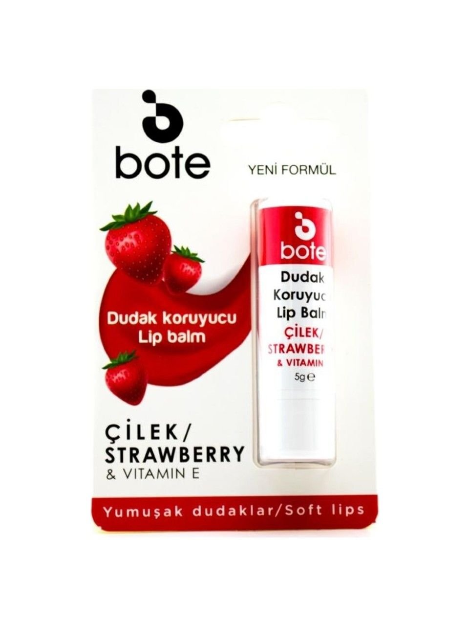 Bote Strawberry Lip Balm Moisturizing Lip Care 5g