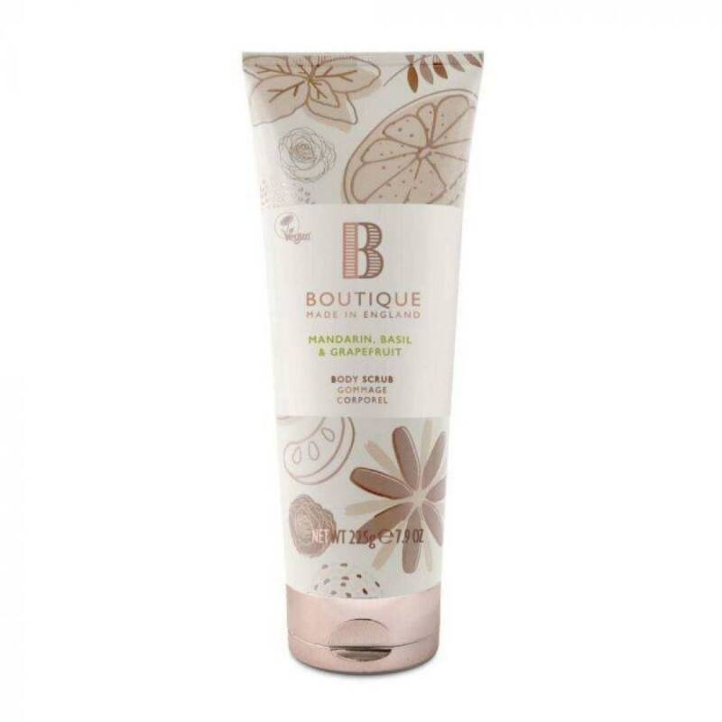 Boutique Mandarin, Basil &amp; Grapefruit Body Scrub 225g