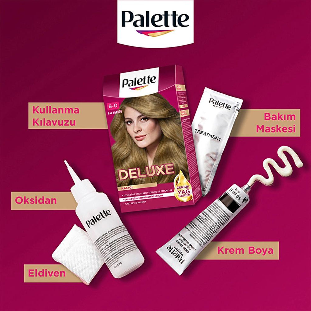 Palette Deluxe Hair Dye 8-0 Honey Foam 50ml