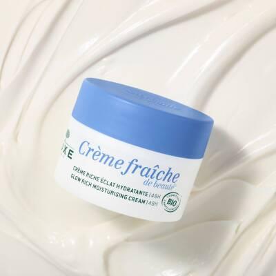 Nuxe Creme Fraiche De Beaute: Hydrating Face Cream for Dry Sensitive Skin - 48 Hour Moisture, Natural Radiance & Organic Argan Oil Nuxe Creme Fraiche: Hydrating Cream for Dry, Sensitive Skin moisturizing cream, dry skin cream, sensitive skin cream, hydrating face cream, Nuxe Creme Fraiche, organic argan oil cream, radiance boosting cream, 48 hour hydration moisturizer, face cream, moisturizer, dry skin, sensitive skin, hydration, radiance, argan oil, citrus cells, skincare, beauty, facial care, daily skinca