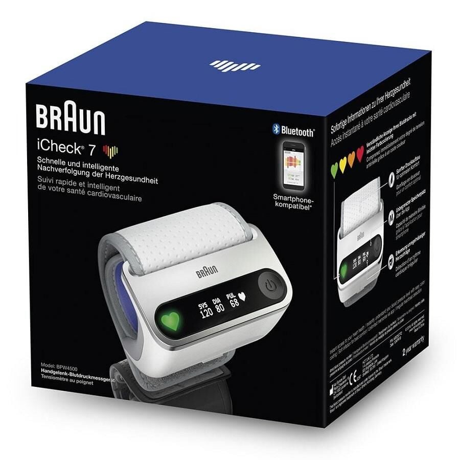 Braun iCheck 7 BPW 4500 Wrist Blood Pressure Monitor 1 Count