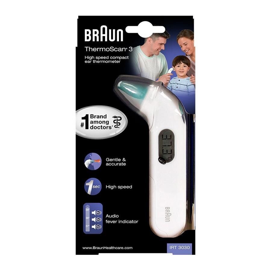 Braun ThermoScan 3 IRT 3030 Ear Thermometer for Fast Readings