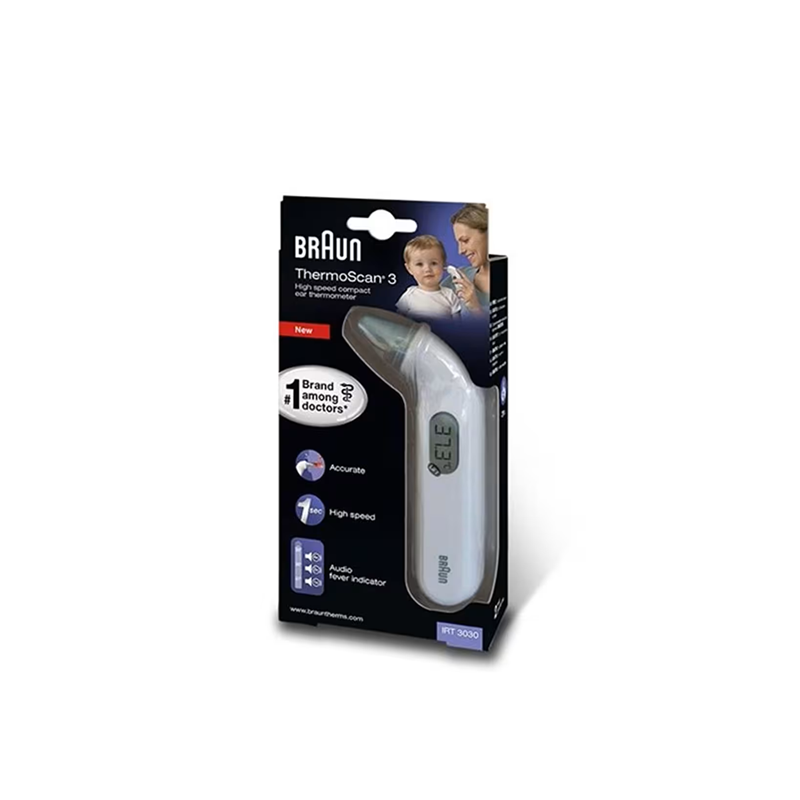 Braun ThermoScan 3 Compact Ear Thermometer for Fast Readings