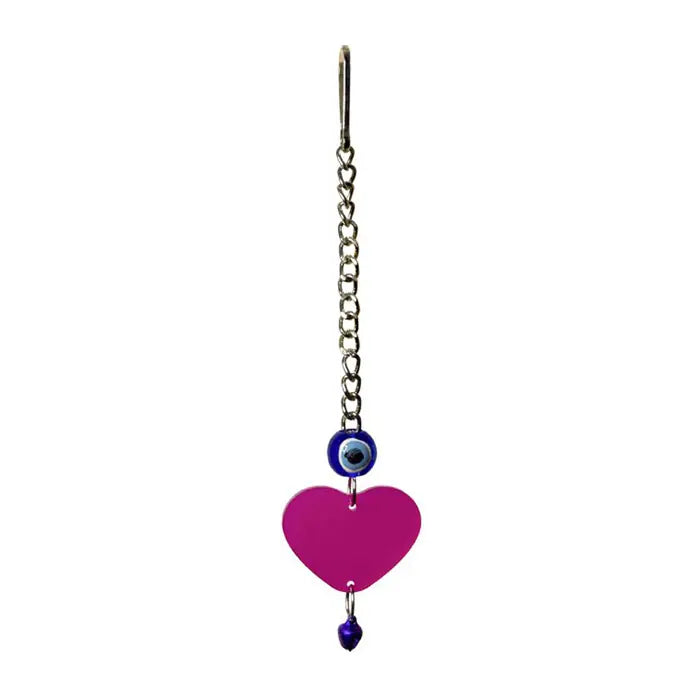 Birdlife Heart-Shaped Acrylic Pendulum Bird Toy
