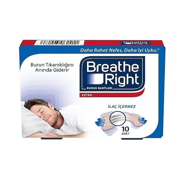 Breathe Right Nasal Strips Extra Large 10 Pack - Drug-Free Relief | Breathe Right