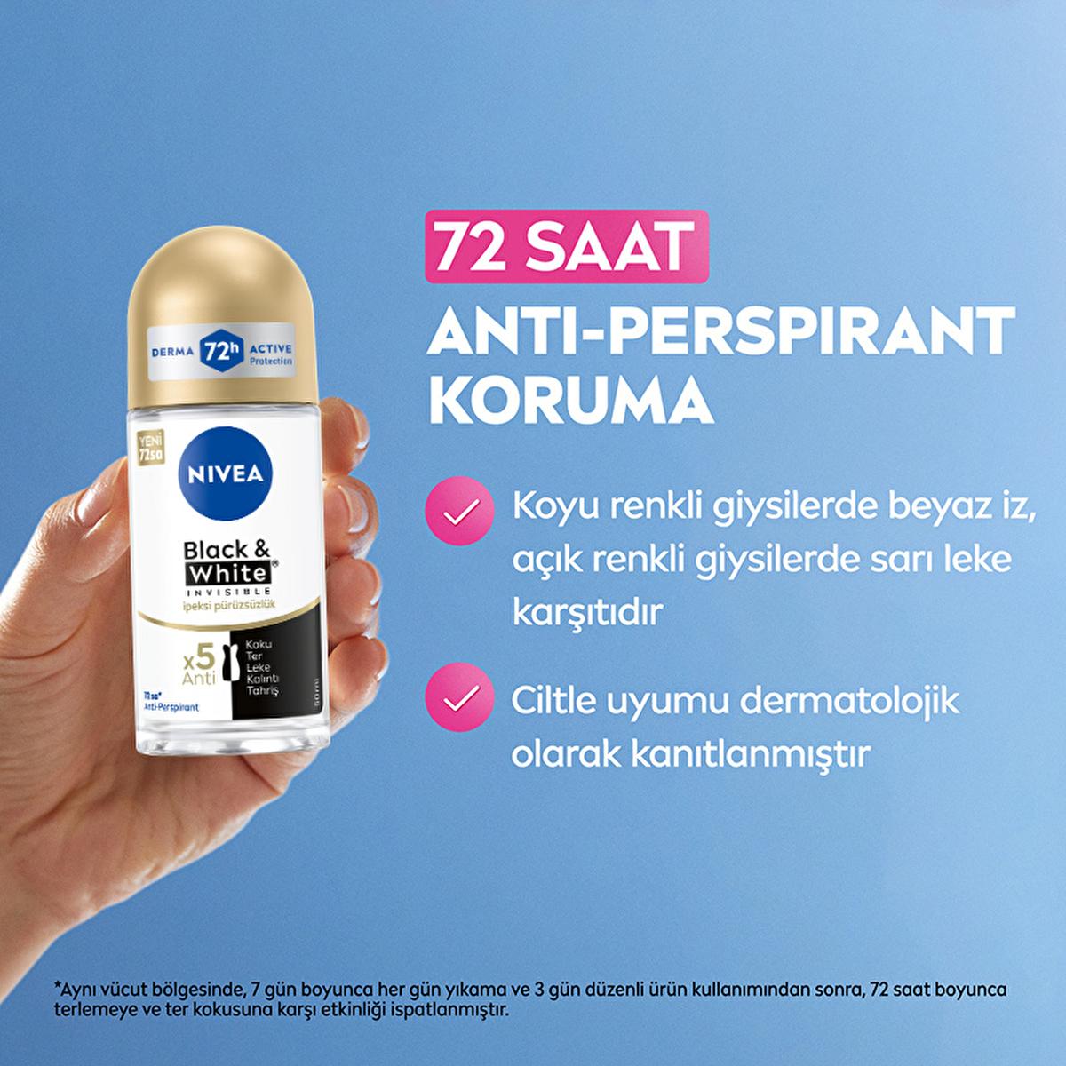 nivea black and white invisible roll-on deodorant 50ml, nivea deodorant for women 72 hour protection Nivea Black & White Invisible Roll-On Women’s Deodorant - 72 Hour Protection | 1.69 fl oz Nivea Black & White Invisible Deodorant 50ml nivea, deodorant, women, roll-on, black-and-white, invisible, antiperspirant, body-care, personal-care, ai-generated