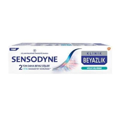 Sensodyne Klinik Beyazlık Toothpaste for Sensitive Teeth - Strengthens Enamel, Whitens, 7/24 Sensitivity Protection - 2.54 fl oz - image 2