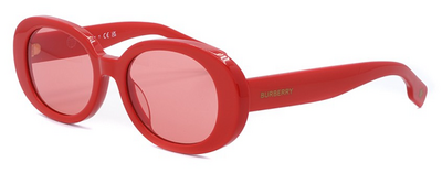Burberry 4339 3919/84 Red Square Frame Sunglasses 48mm