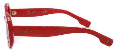 Burberry 4339 3919/84 Red Square Frame Sunglasses 48mm