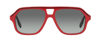 Burberry 4340 3963/11 Red Square Frame Sunglasses 50mm