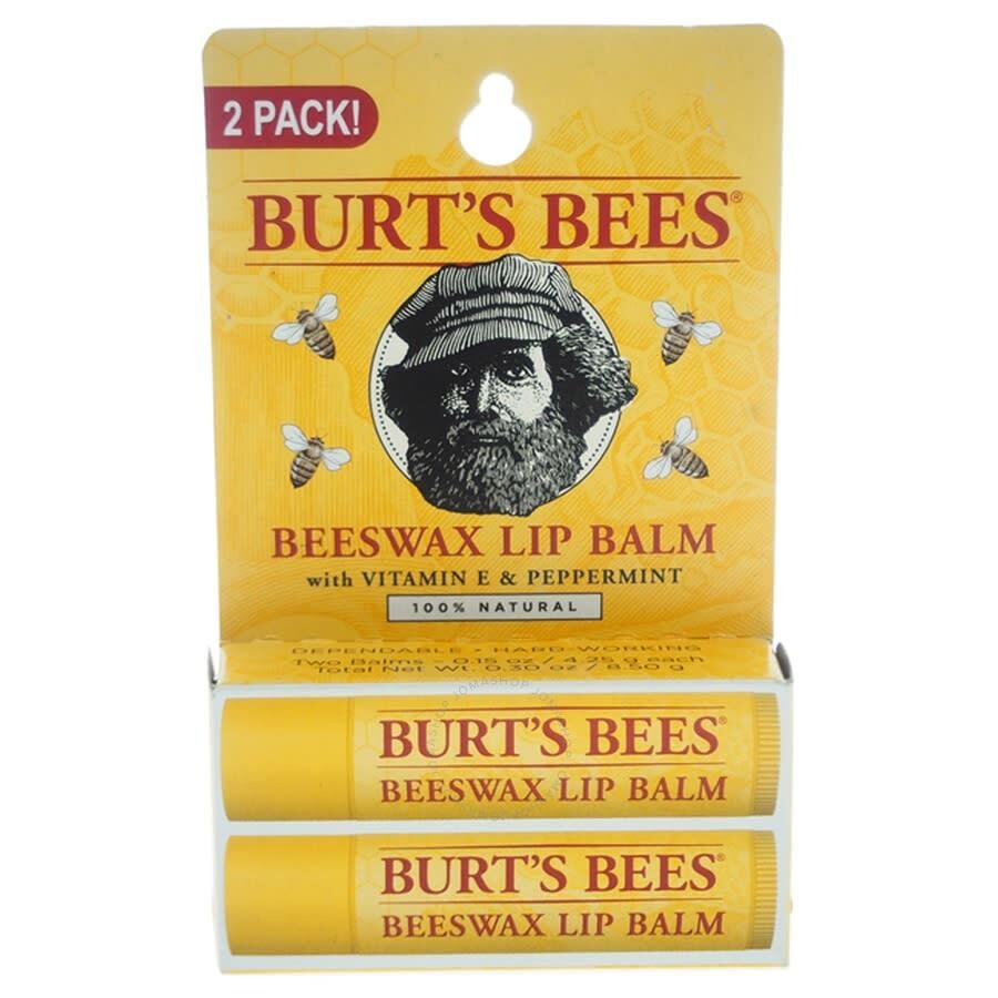 Burt's Bees Beeswax Lip Balm with Peppermint Oil, 2-Pack