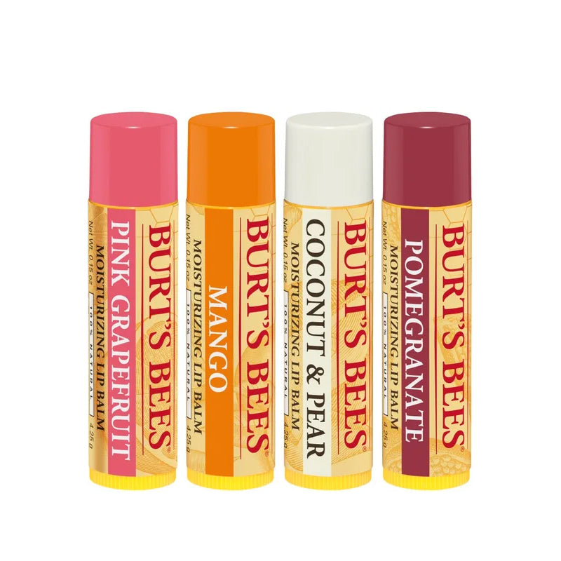 Burt's Bees Superfruit Lip Balm Pack Hydrating Variety 4 x 4.25g