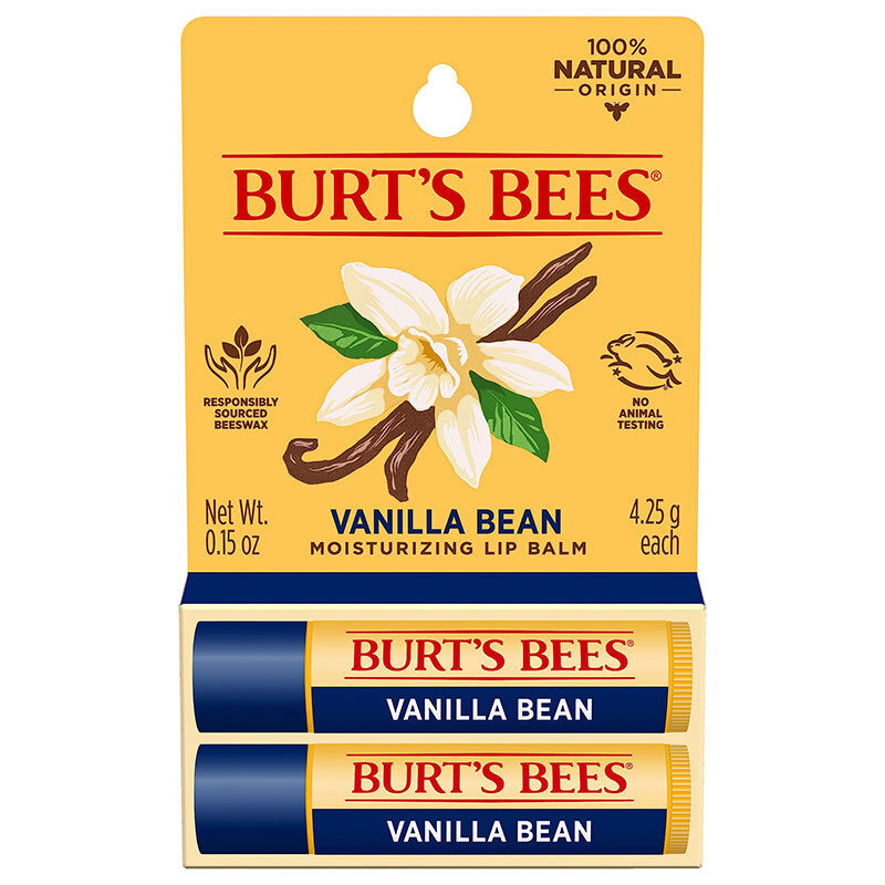 Burt's Bees Vanilla Bean Lip Balm 2-Pack 2 x 4.25g